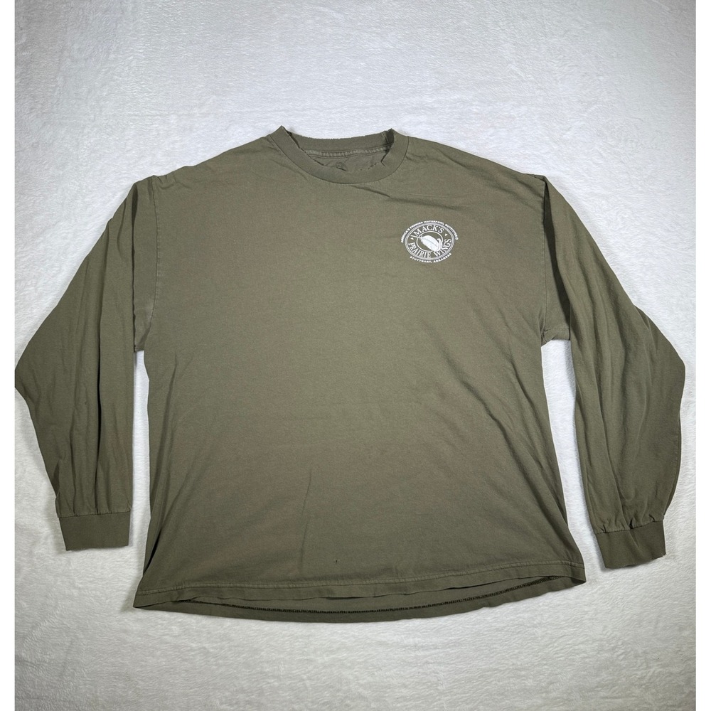 Macks Prairie Wings Long Sleeve Shirt XXL Olive Green Click Click Boom Duck Hunt